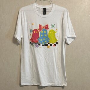 NWOT Colorful Ghosts Women’s Graphic Tee